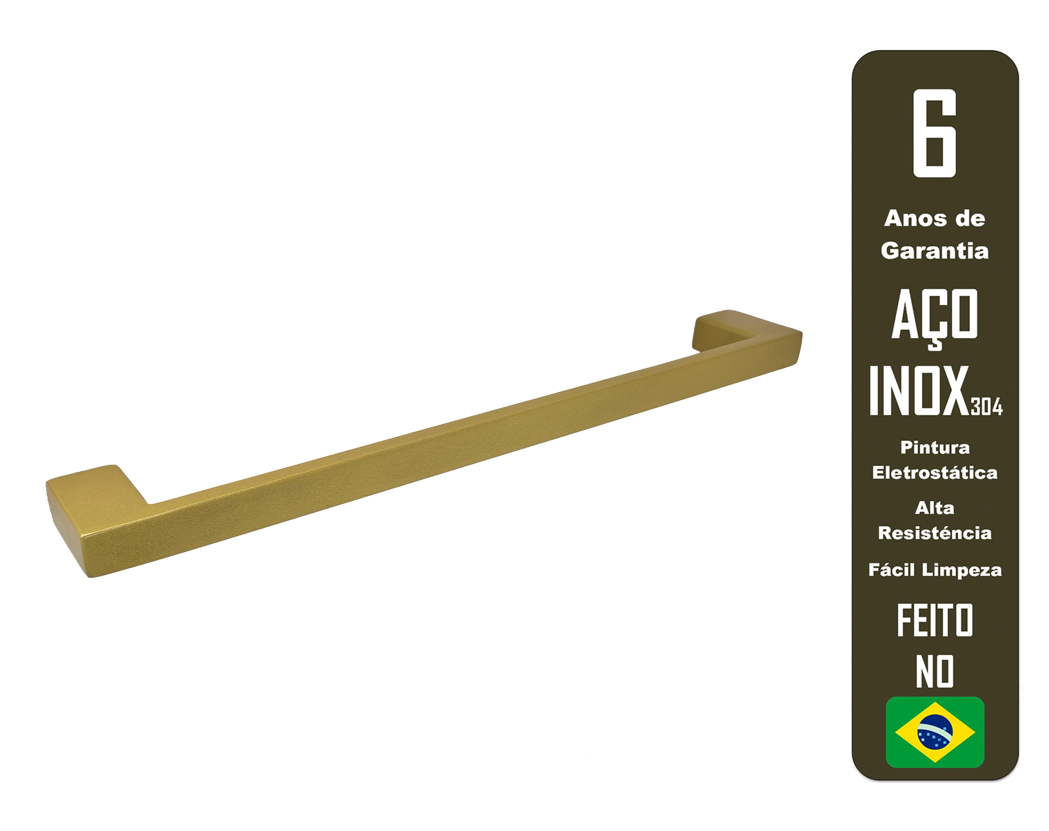 Porta Toalha De Parede Guriri 30cm Dourado Inox