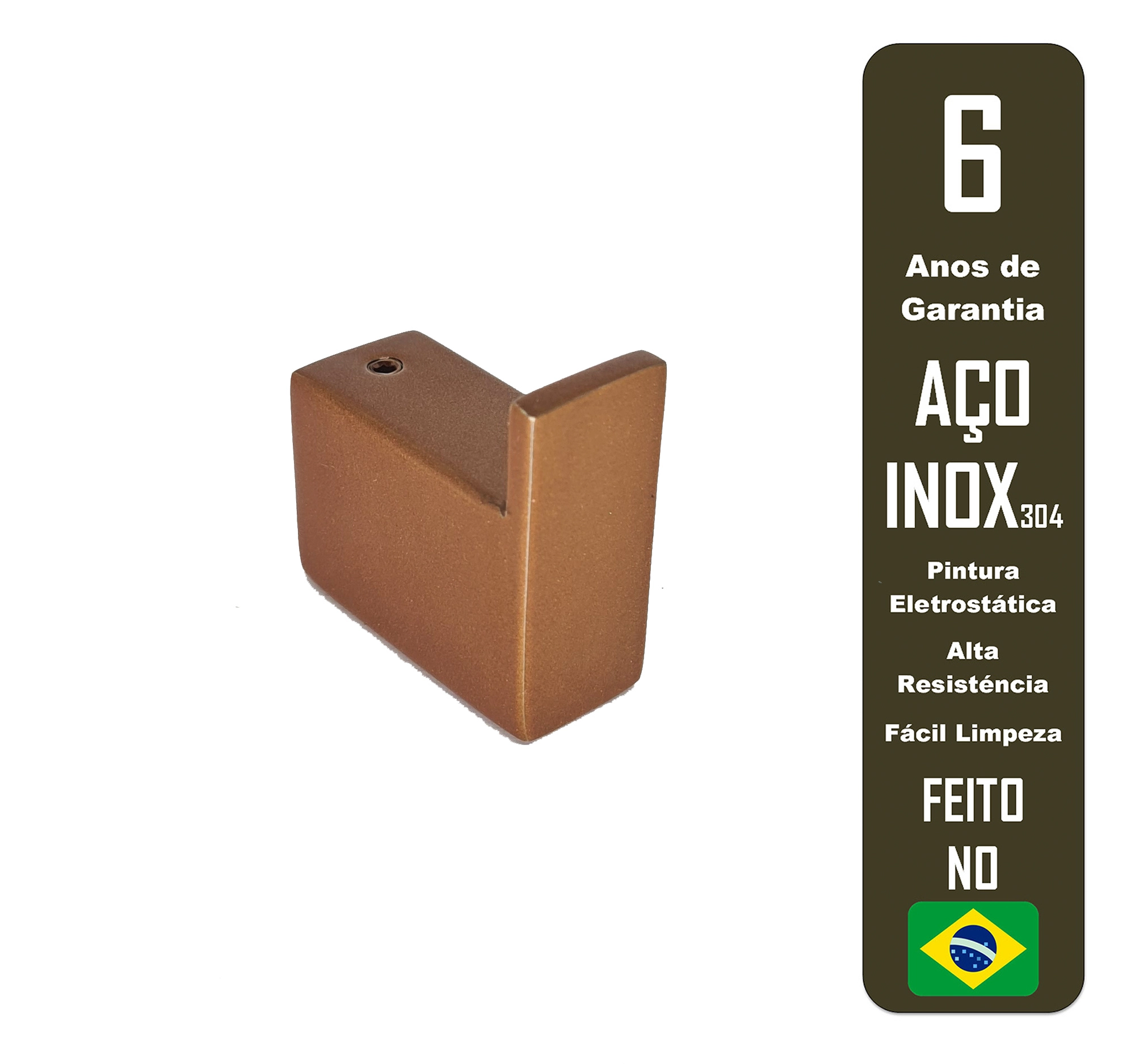Cabideiro De Parede Guriri Cobre/rose Inox