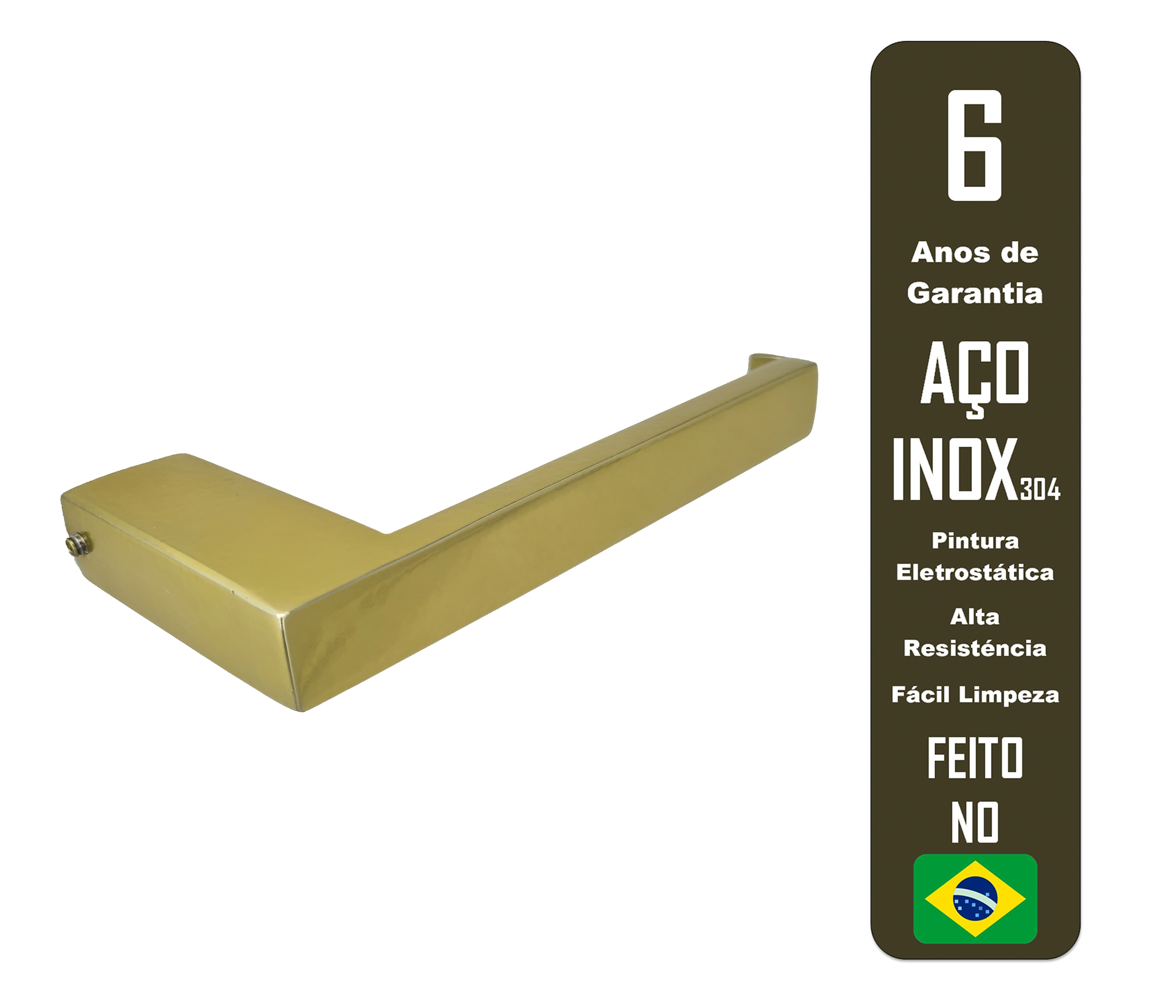 Papeleira De Parede Guriri Gold (padrão Deca) Inox