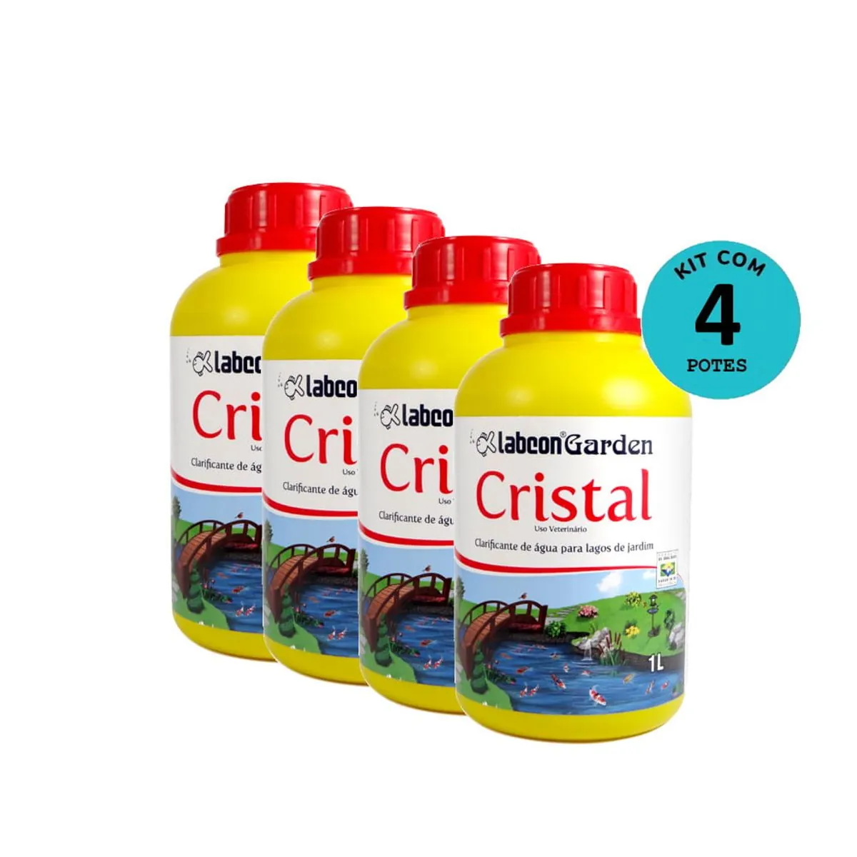 Kit Alcon Labcon Garden Cristal 1L C/ 4 unidades