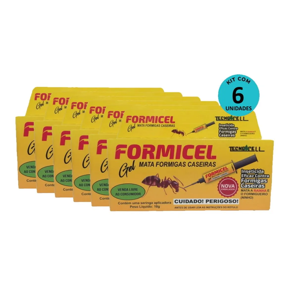 Kit Bisnaga Formicel Tecnocell 10g C/ 6 unidades