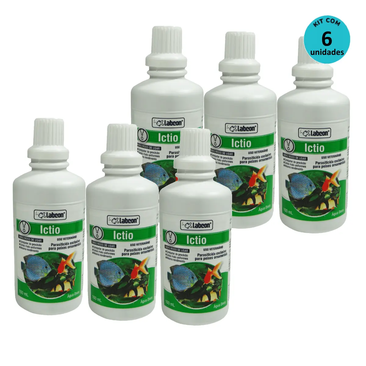 Kit Alcon Labcon Ictio 100ml - com 6 unidades