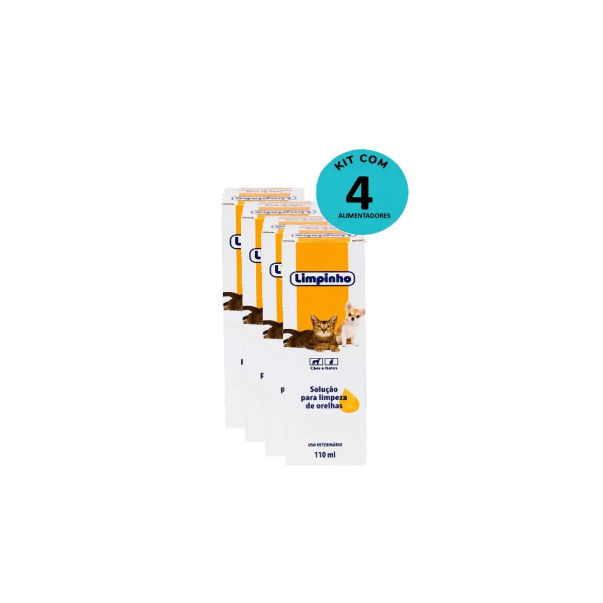 Kit Loção Limpadora de Orelhas Limpinho 110ml C/ 4 unidades