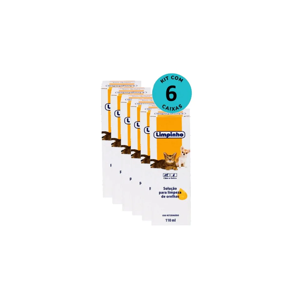 Kit Loção Limpadora de Orelhas Limpinho 110ml C/ 6 unidades