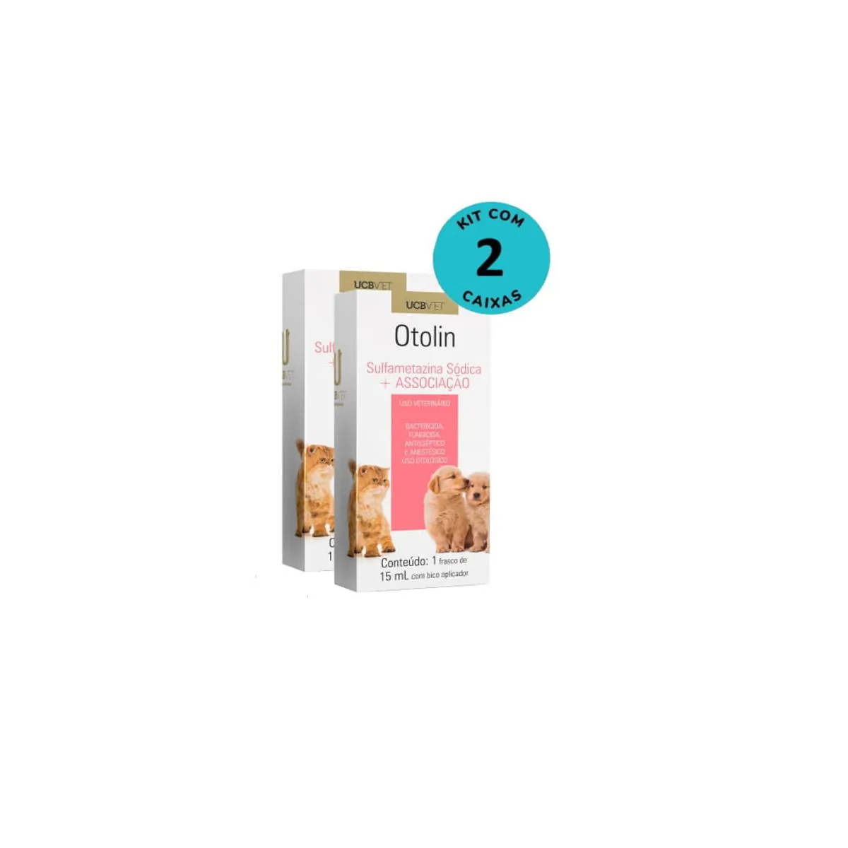 Kit Otolin UCBVET 15ml C/ 2 unidades