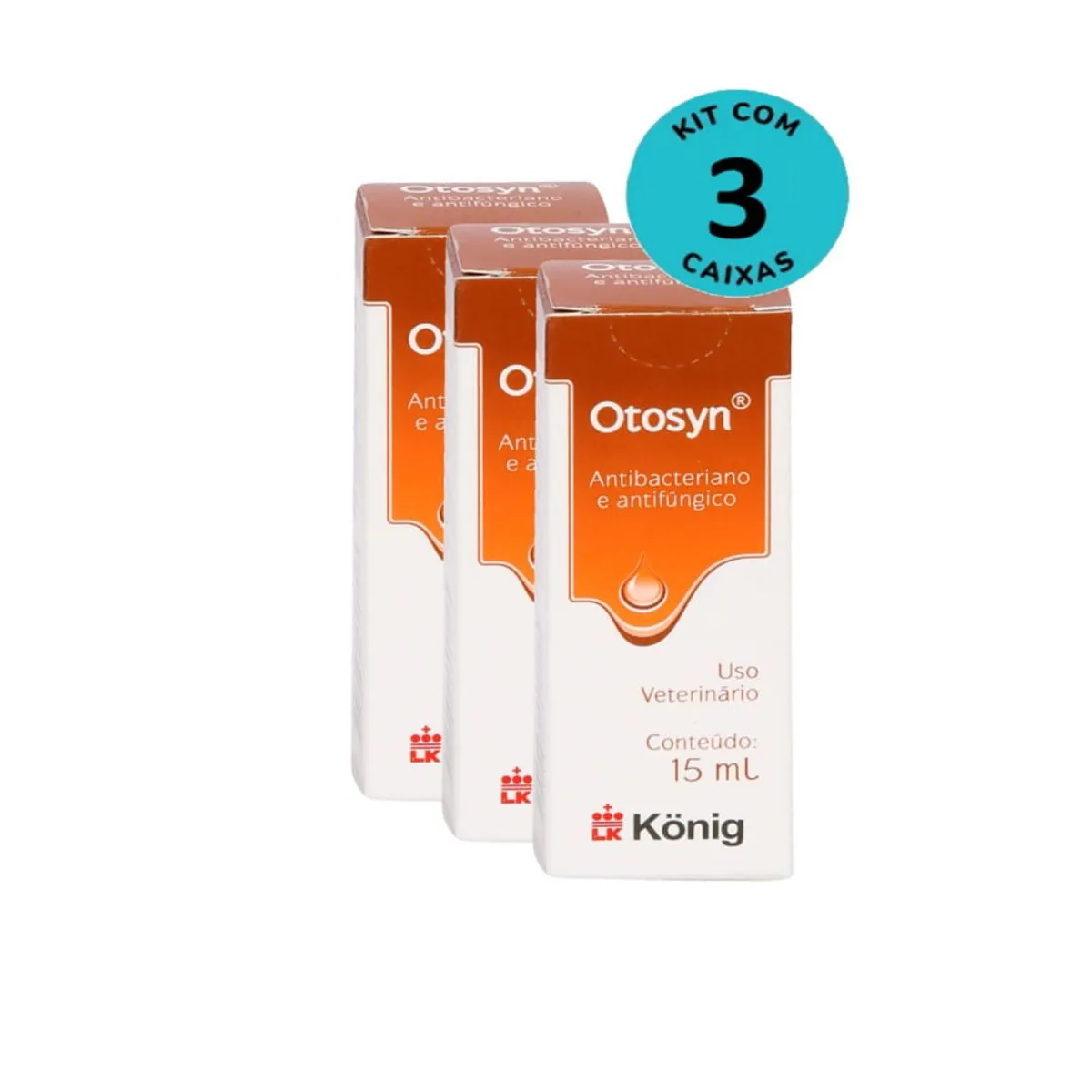 Kit Otosyn 15ml König C 3 unidades