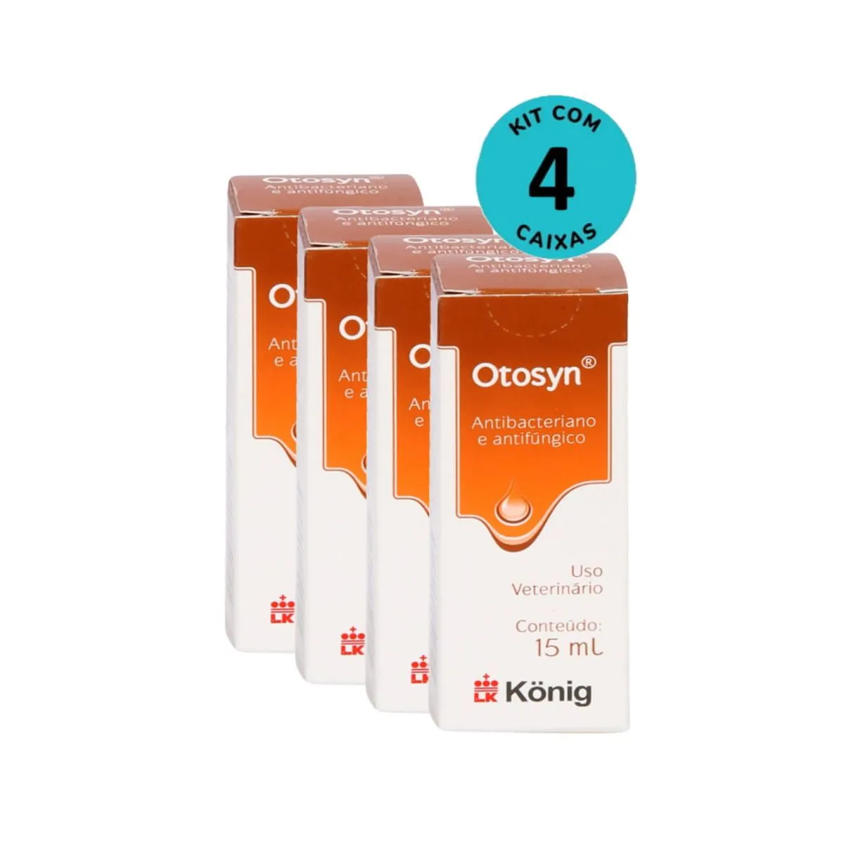 Kit Otosyn 15ml König C 4 unidades