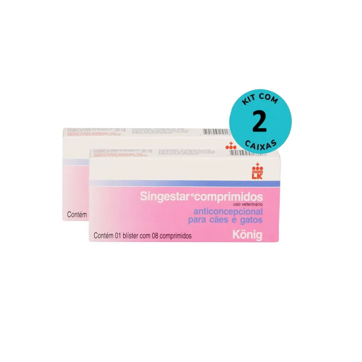 Kit Anticoncepcional Singestar König c/ 8 Comprimidos C/ 2 unidades