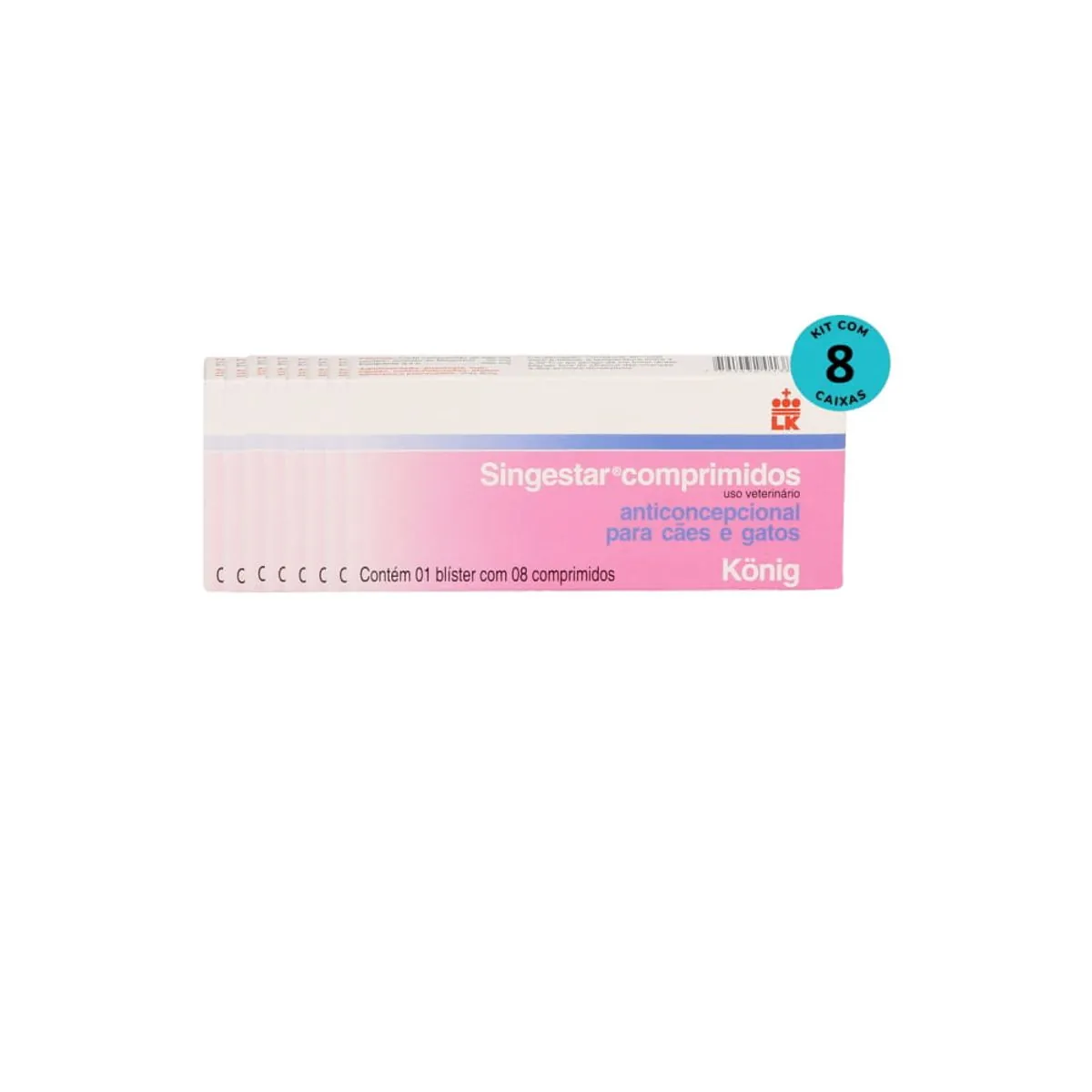 Kit Anticoncepcional Singestar König c/ 8 Comprimidos C/ 8 unidades