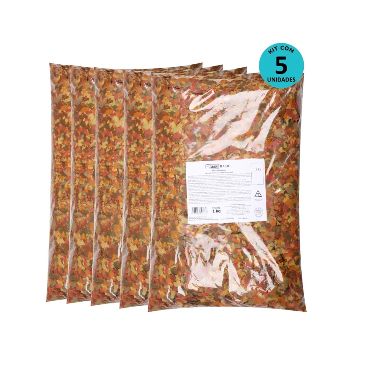 Kit Ração Alcon Basic 1kg C/ 5 unidades
