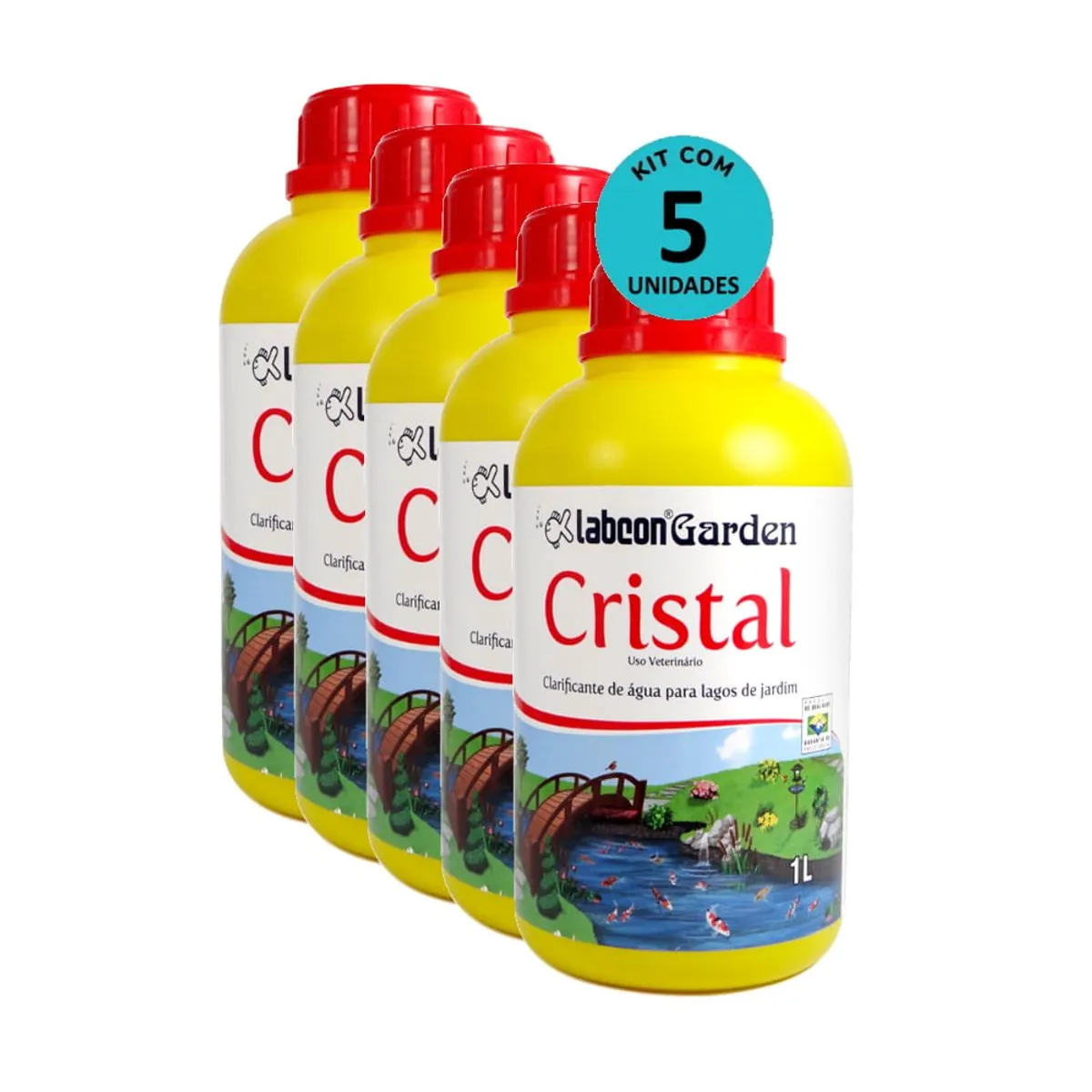 Kit Alcon Labcon Garden Cristal 1L C/ 5 unidades