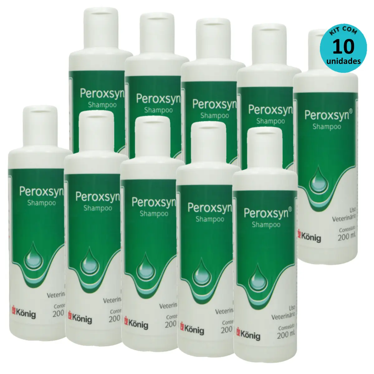 Kit Shampoo Peroxsyn König 200ml com 10 unidades