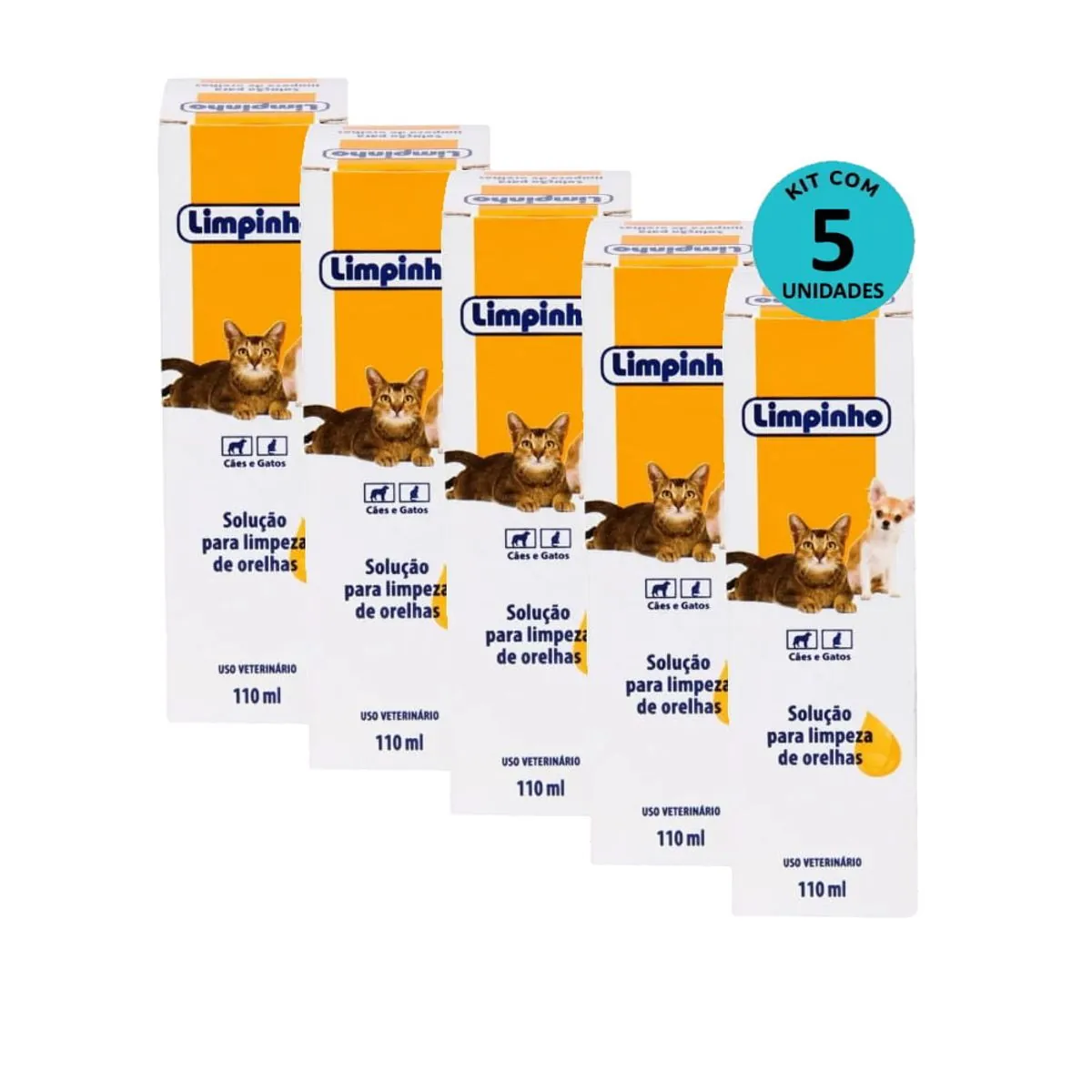 Kit Loção Limpadora de Orelhas Limpinho 110ml C/ 5 unidades