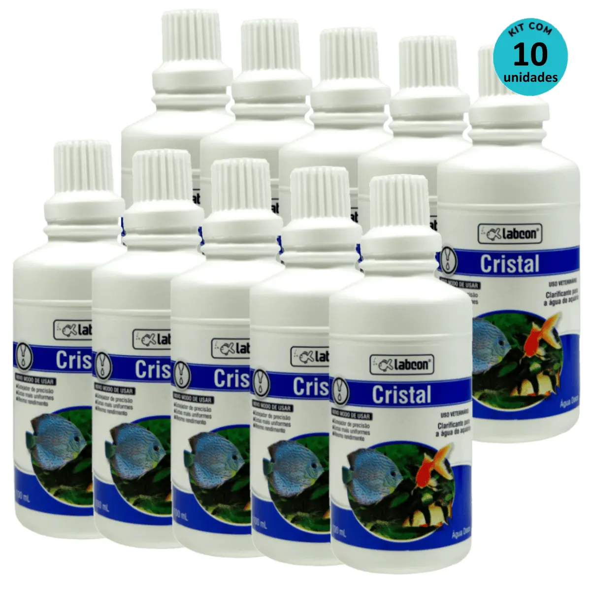 Kit Alcon Labcon Cristal 100ml - com 10 unidades
