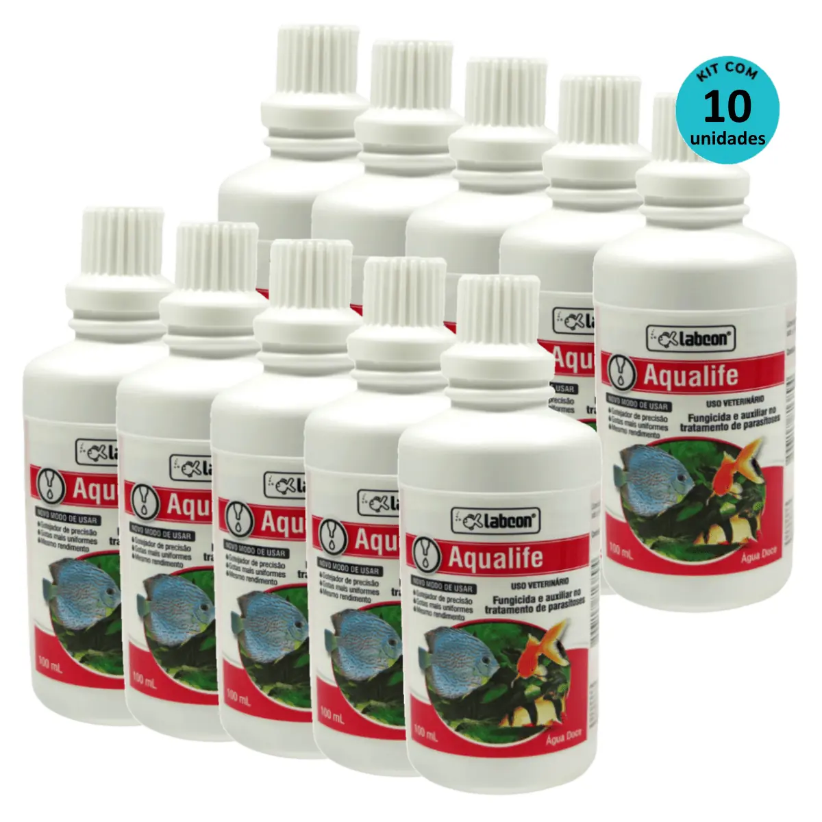 Kit Fungicida Aqualife Alcon Labcon 100ml - 10 unidades