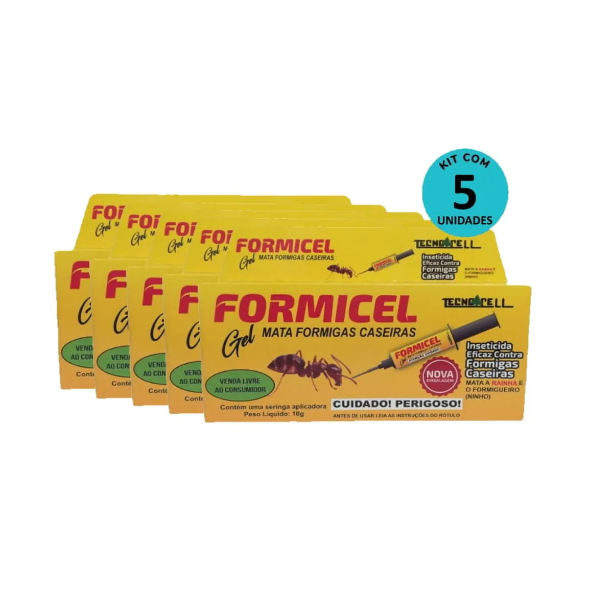 Kit Bisnaga Formicel Tecnocell 10g C/ 5 unidades
