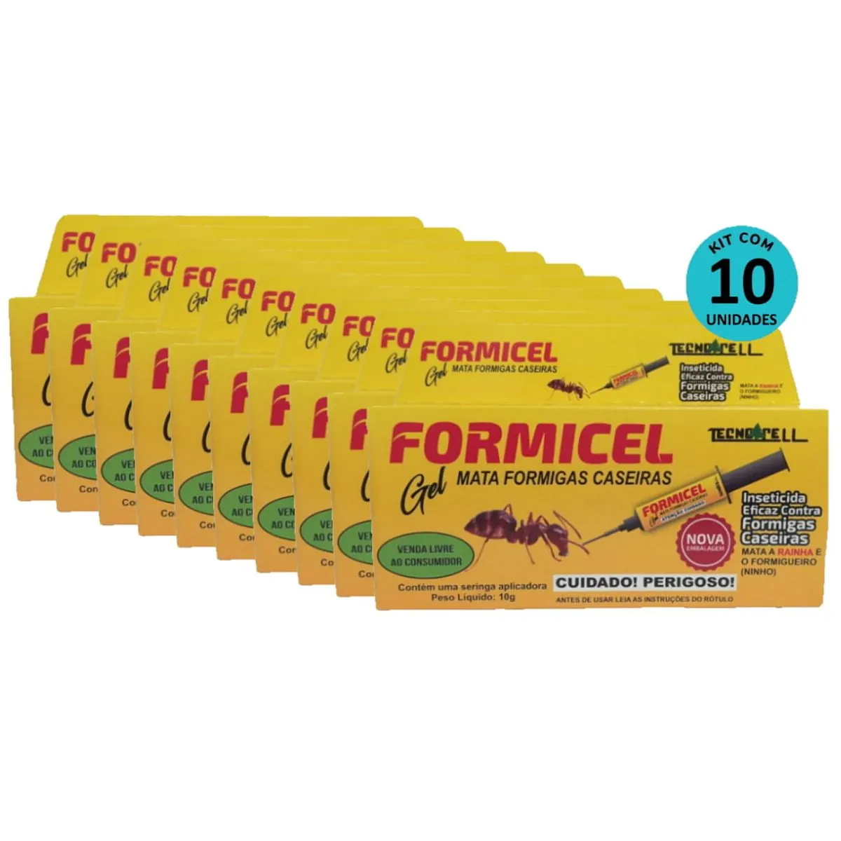 Kit Bisnaga Formicel Tecnocell 10g C/ 10 unidades