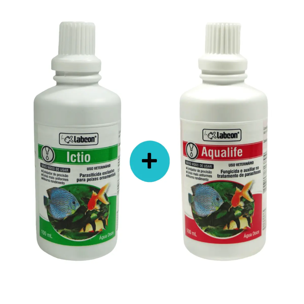 Kit 1 Alcon Labcon Ictio 100ml + 1 Fungicida Aqualife Alcon Labcon 100ml