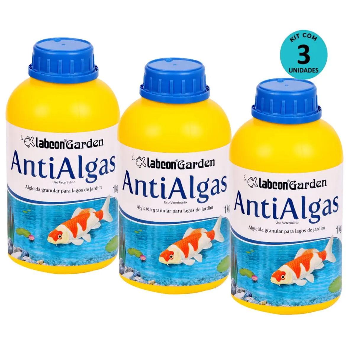 Kit 3 Alcon Labcon Garden Antialgas 1kg