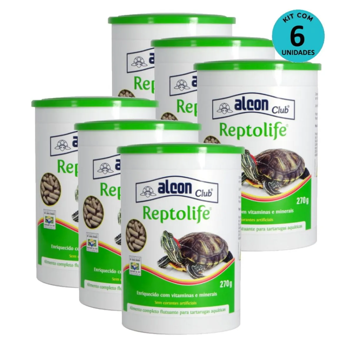 Kit 6 Ração Alcon Club Reptolife 270g