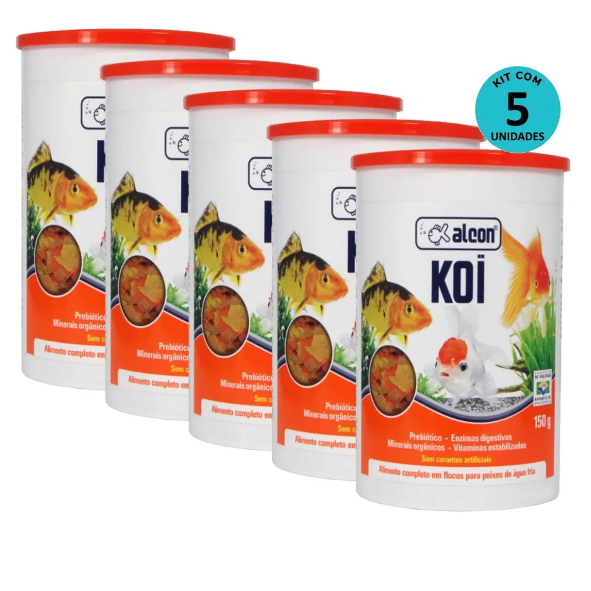Kit 5 Ração Alcon Koi 150g