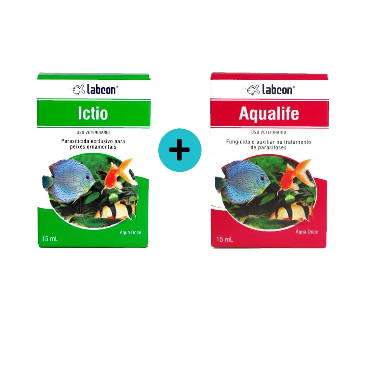 Kit 1 Labcon Ictio 15ml + 1 Labcon Aqualife 15ml - Alcon