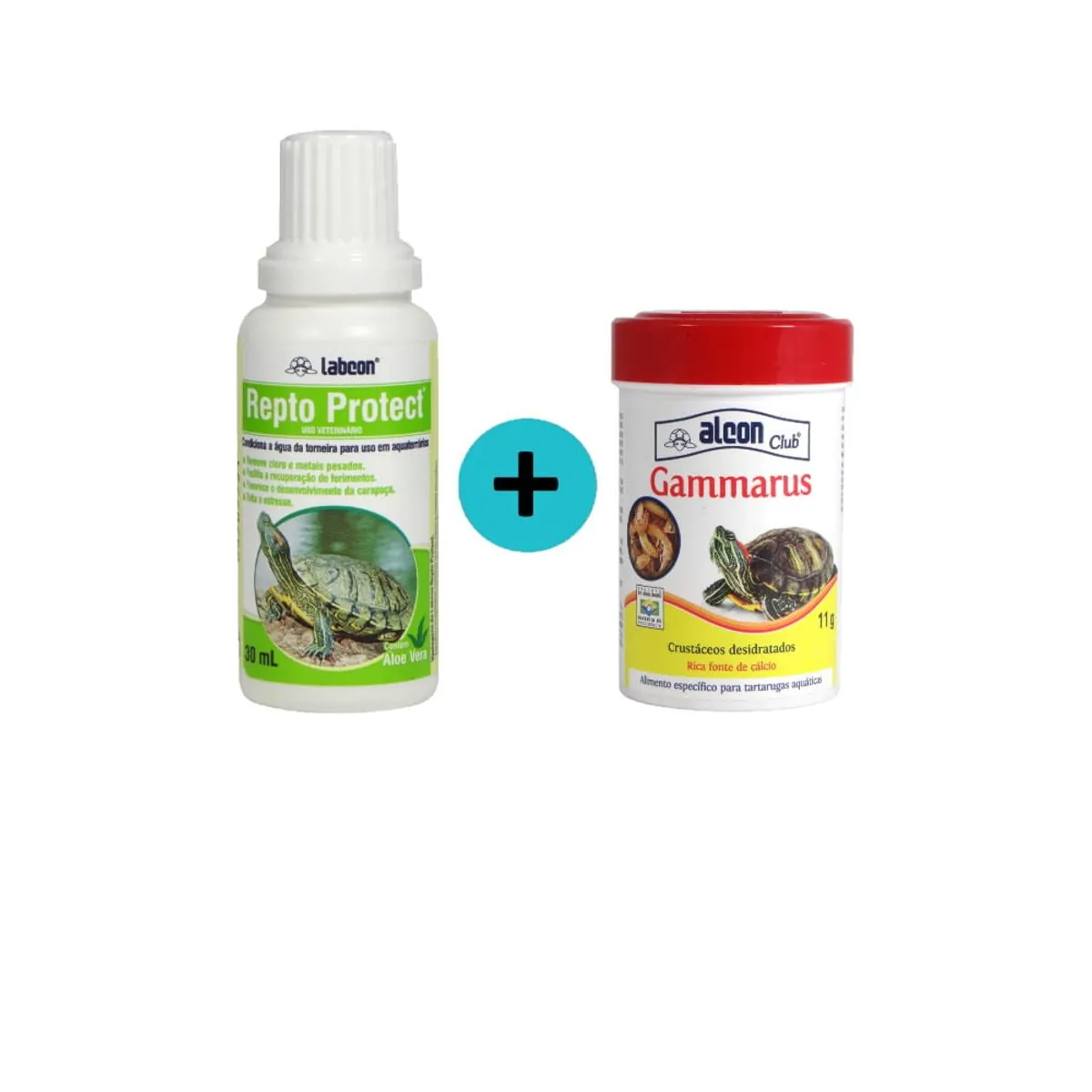 Kit 1 Labcon Repto Protect 30ml + 1 Racão Club Gammarus 11g - Alcon