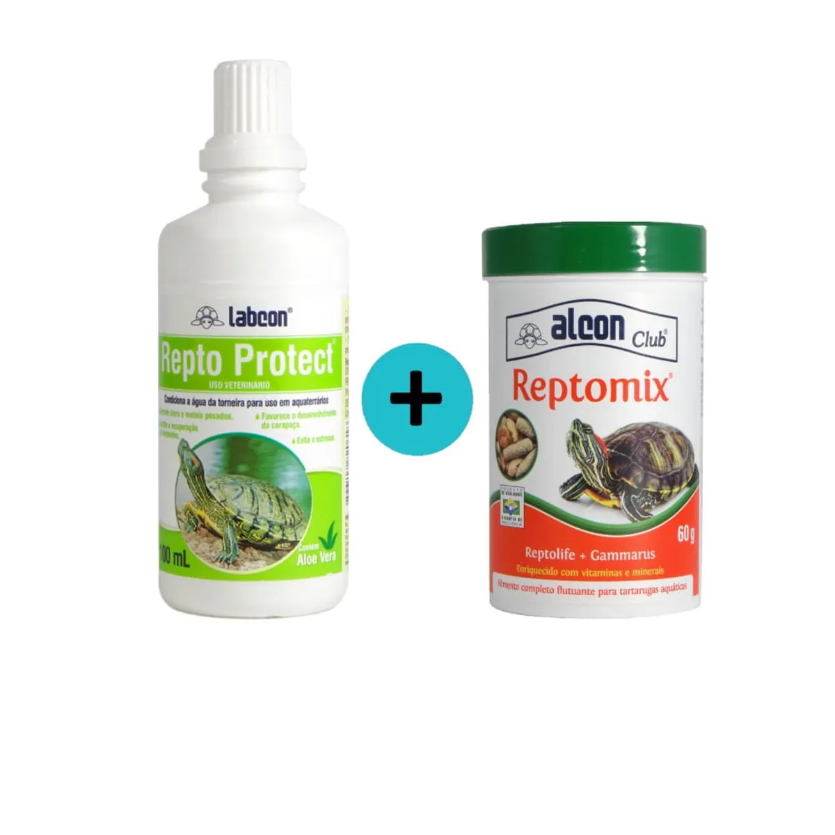 Kit 1 Labcon Repto Protect 100ml + 1 Ração Reptomix 60g - Alcon