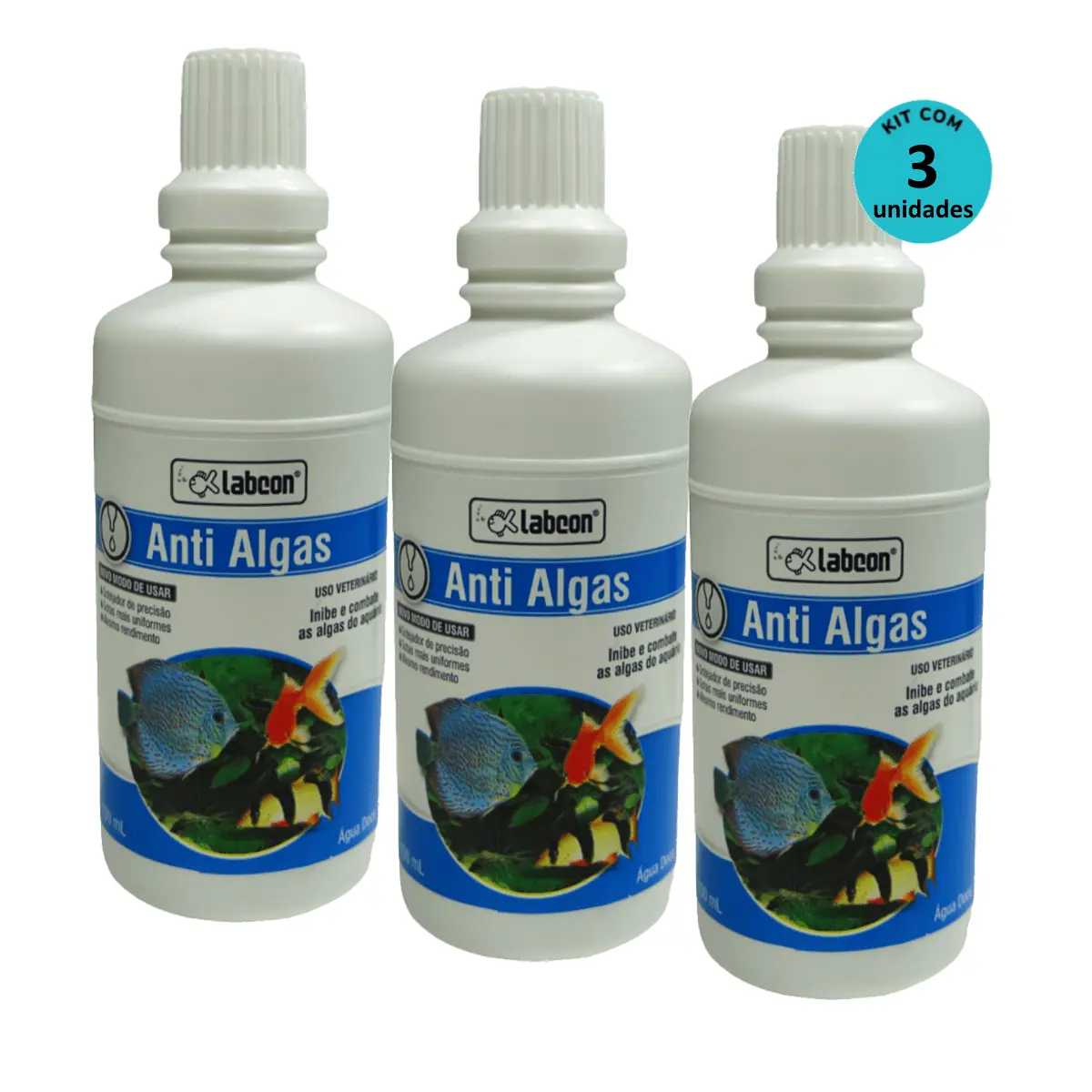 Kit 3 Labcon AntiAlgas 100ml - Alcon