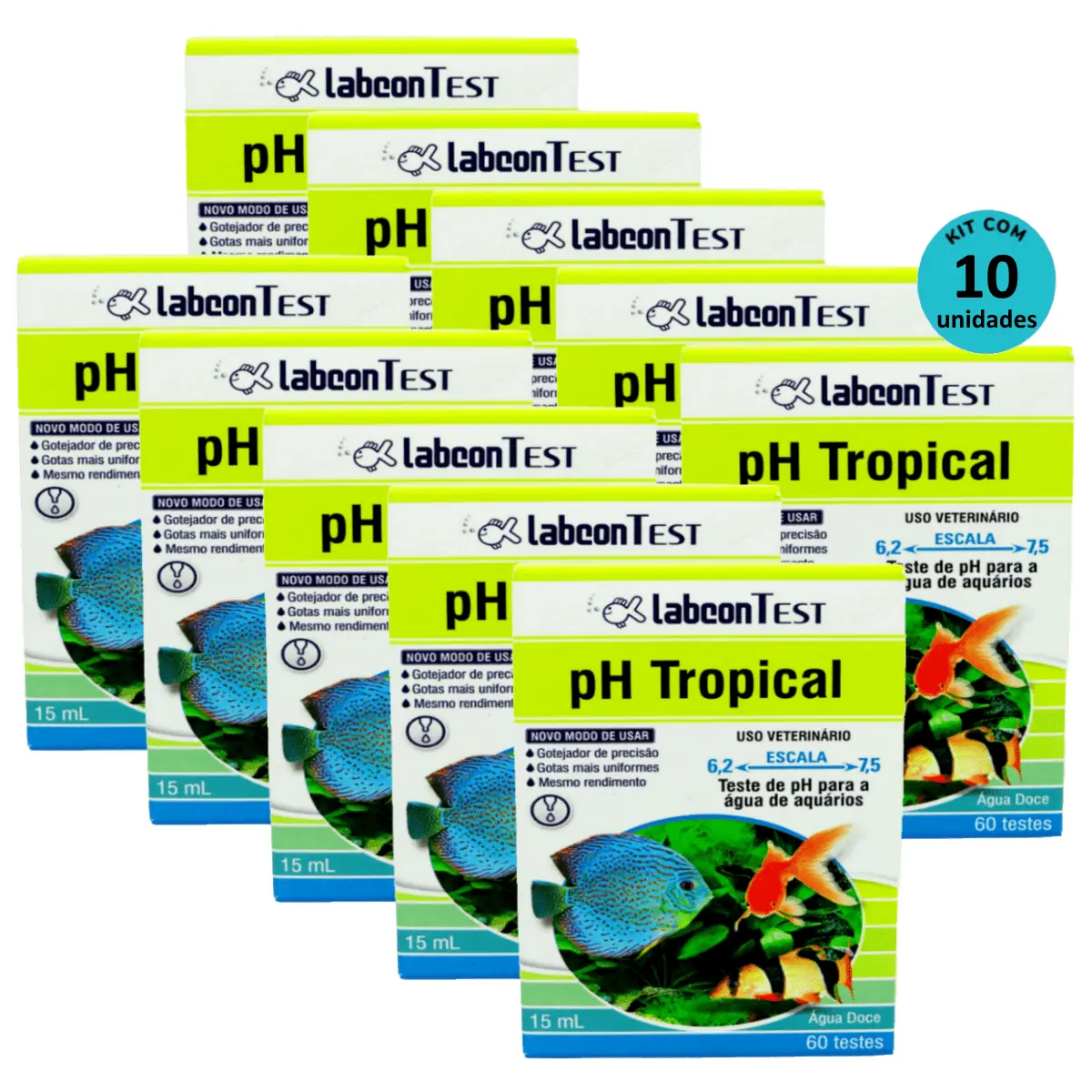 Kit 10 Alcon Labcon PH Tropical 15ml