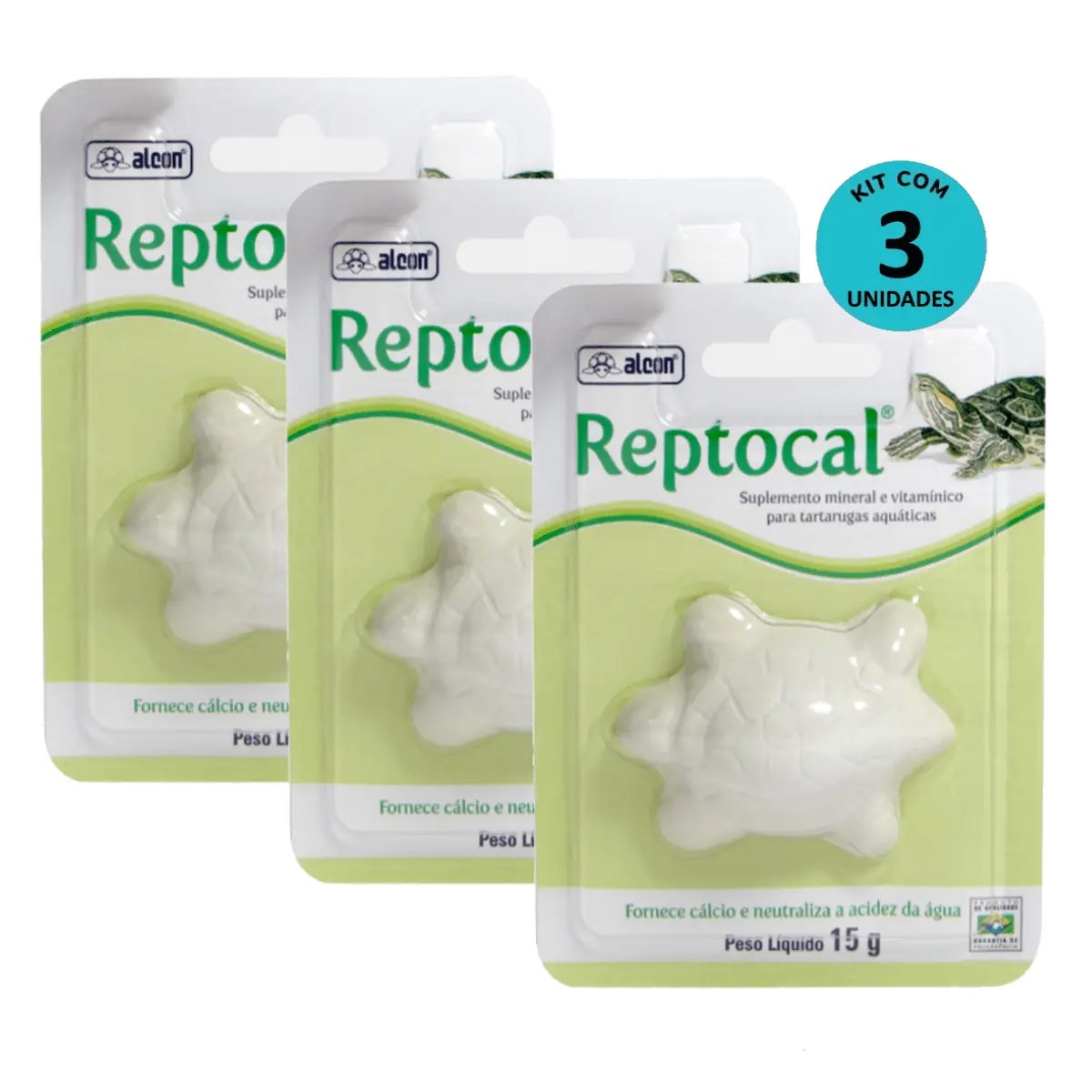 Kit 3 Suplemento Alcon Reptocal 15g