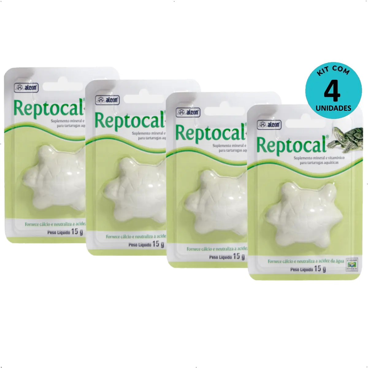 Kit 4 Suplemento Alcon Reptocal 15g