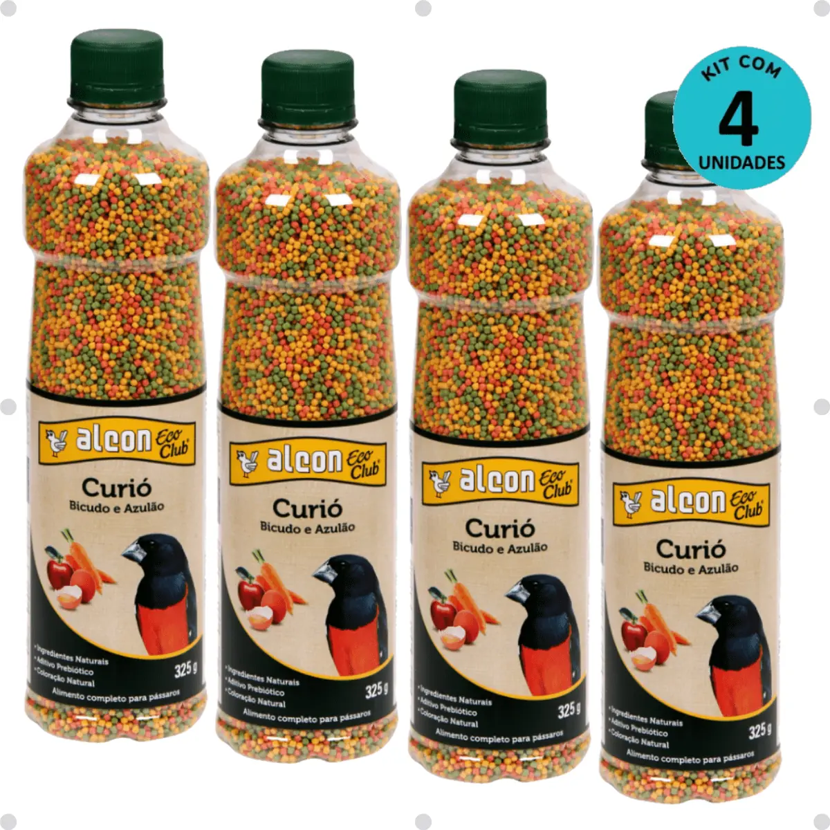 Kit 4 Ração Alcon Eco Club Curió 325g