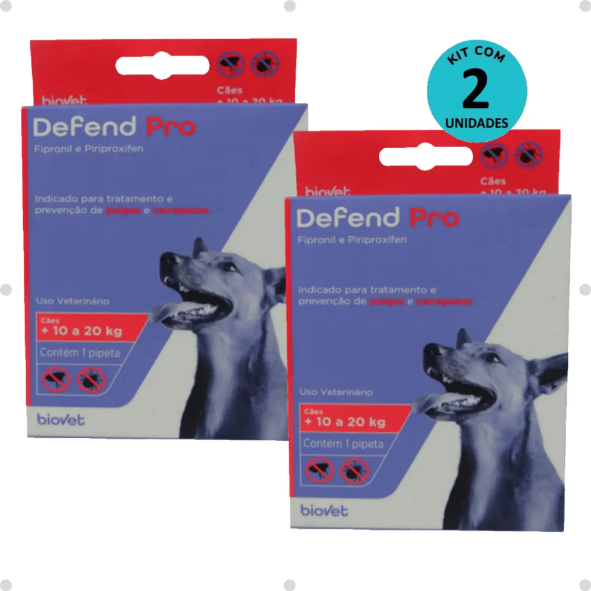 Kit 2 Defend Pro Cães (11 - 20kg) - Biovet