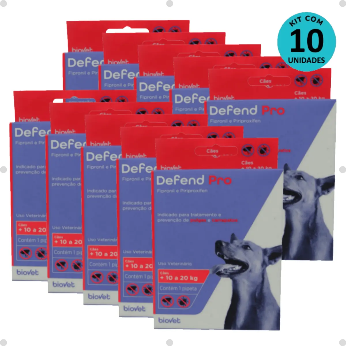 Kit 10 Defend Pro Cães (11 - 20kg) - Biovet