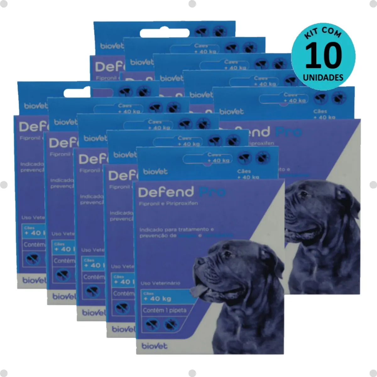 Kit 10 Defend Pro Cães (Acima 40kg) - Biovet