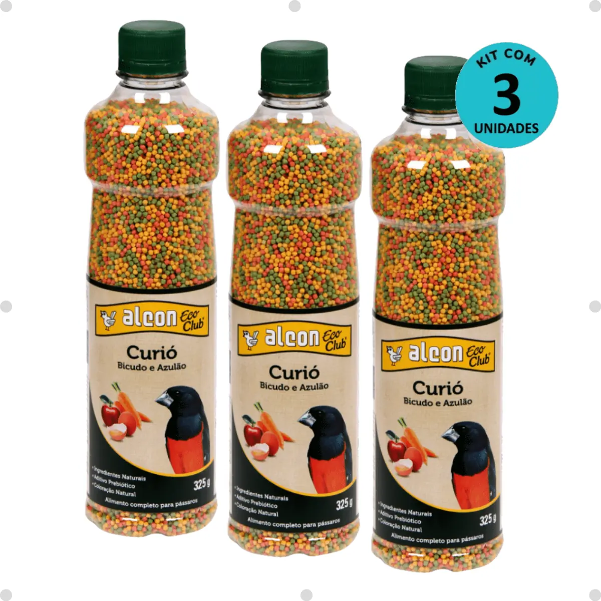 Kit 3 Ração Alcon Eco Club Curió 325g