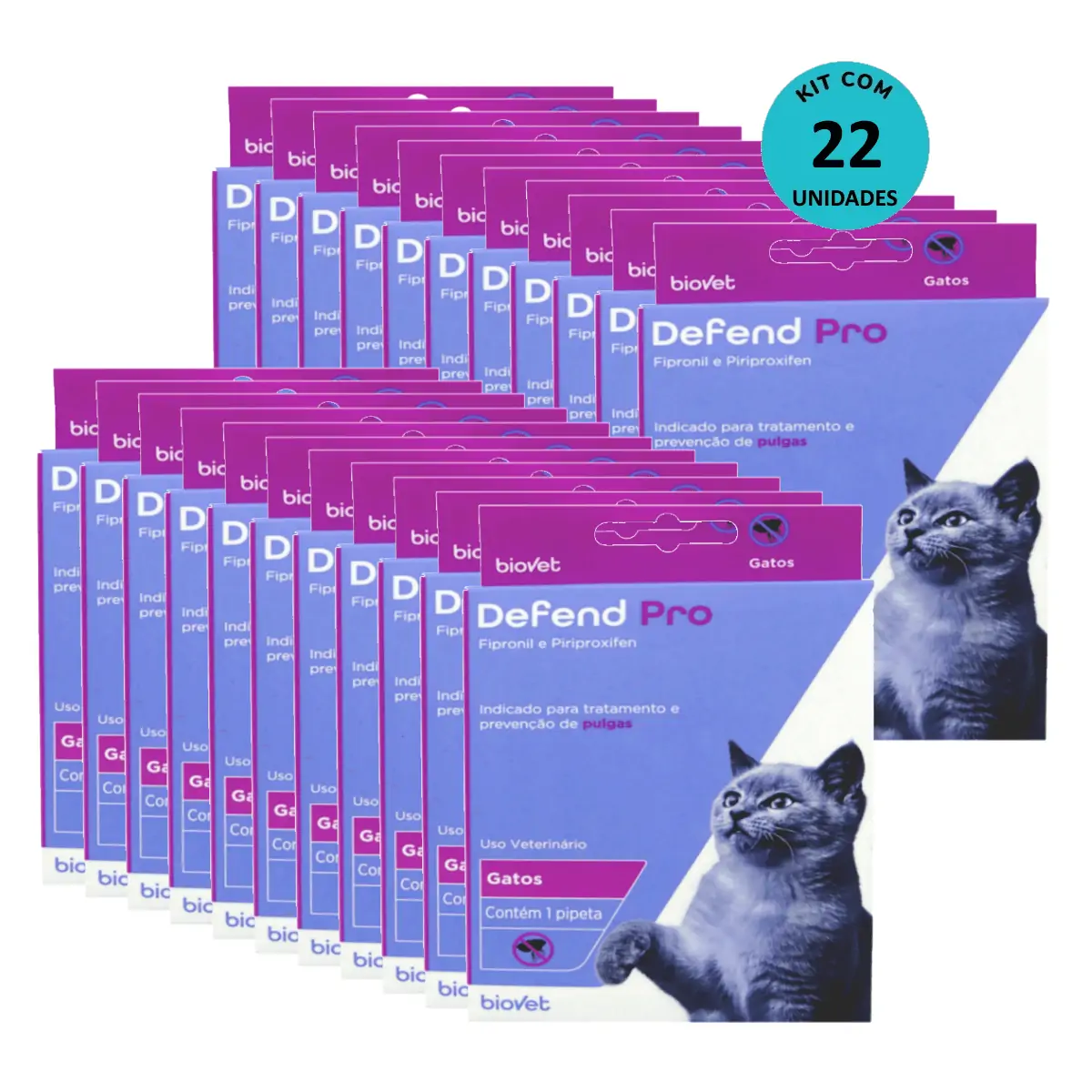 Kit 22 Defend Pro Gatos - Biovet