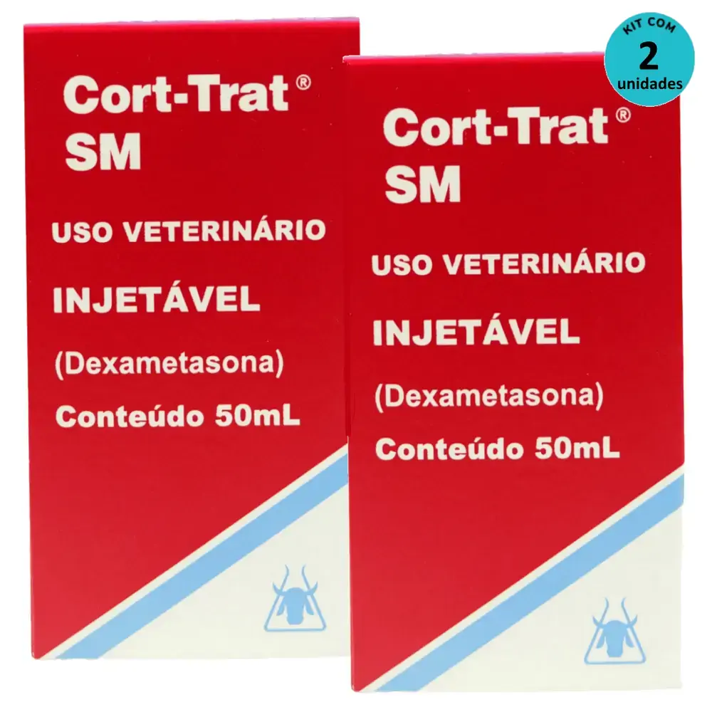 Cort-Trat Injetável SM 50ml SM - Kit C/ 2