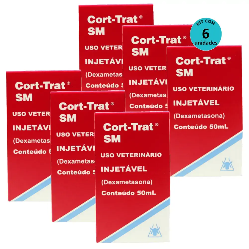 Cort-Trat Injetável SM 50ml SM - Kit C/ 6