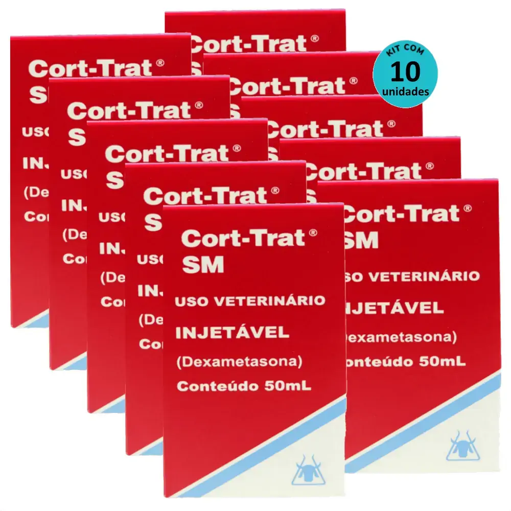 Cort-Trat Injetável SM 50ml SM - Kit C/ 10