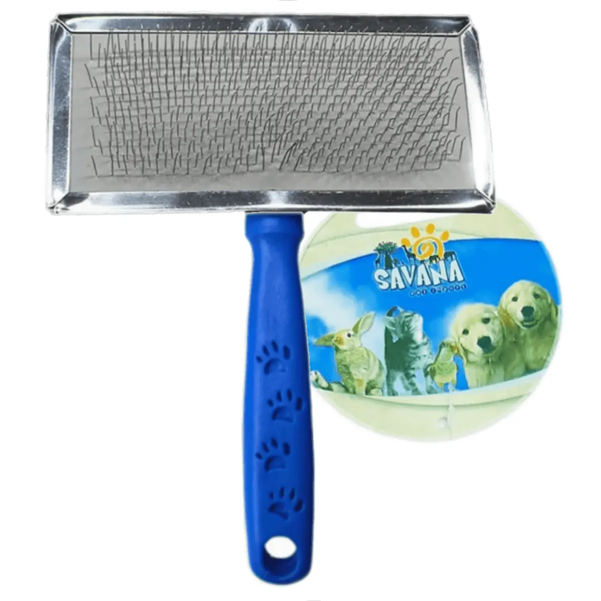 Rasqueadeira Pet Osso Patinha 14,5 cm N°2 Azul - Savana Pet