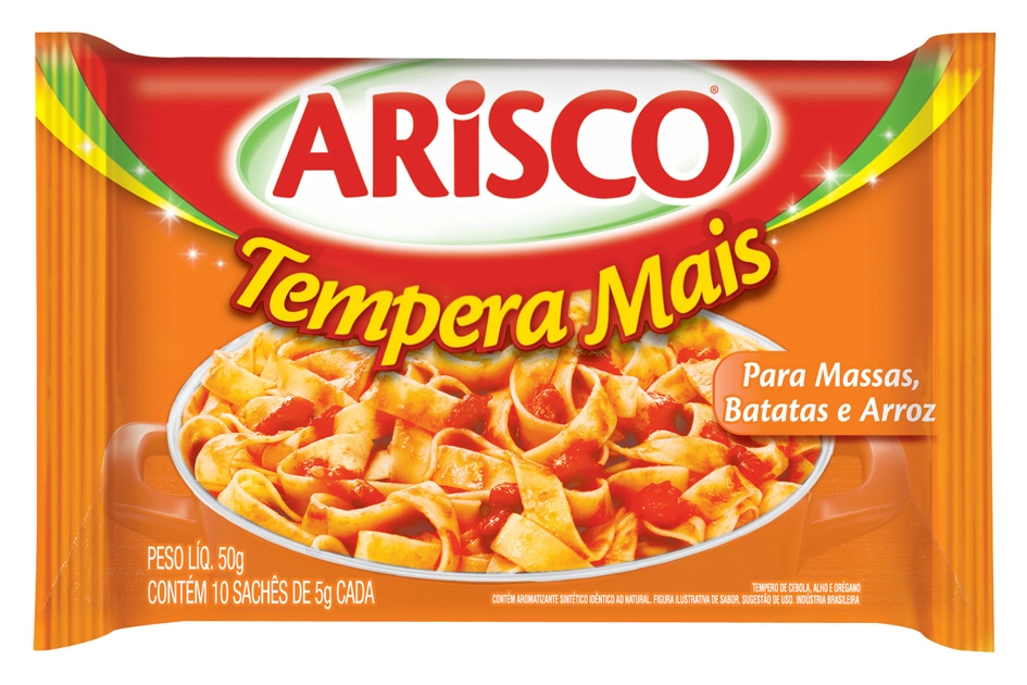 Tempero Em Pó Arisco Tempera Mais Para Massas, Batatas E Arroz 50g