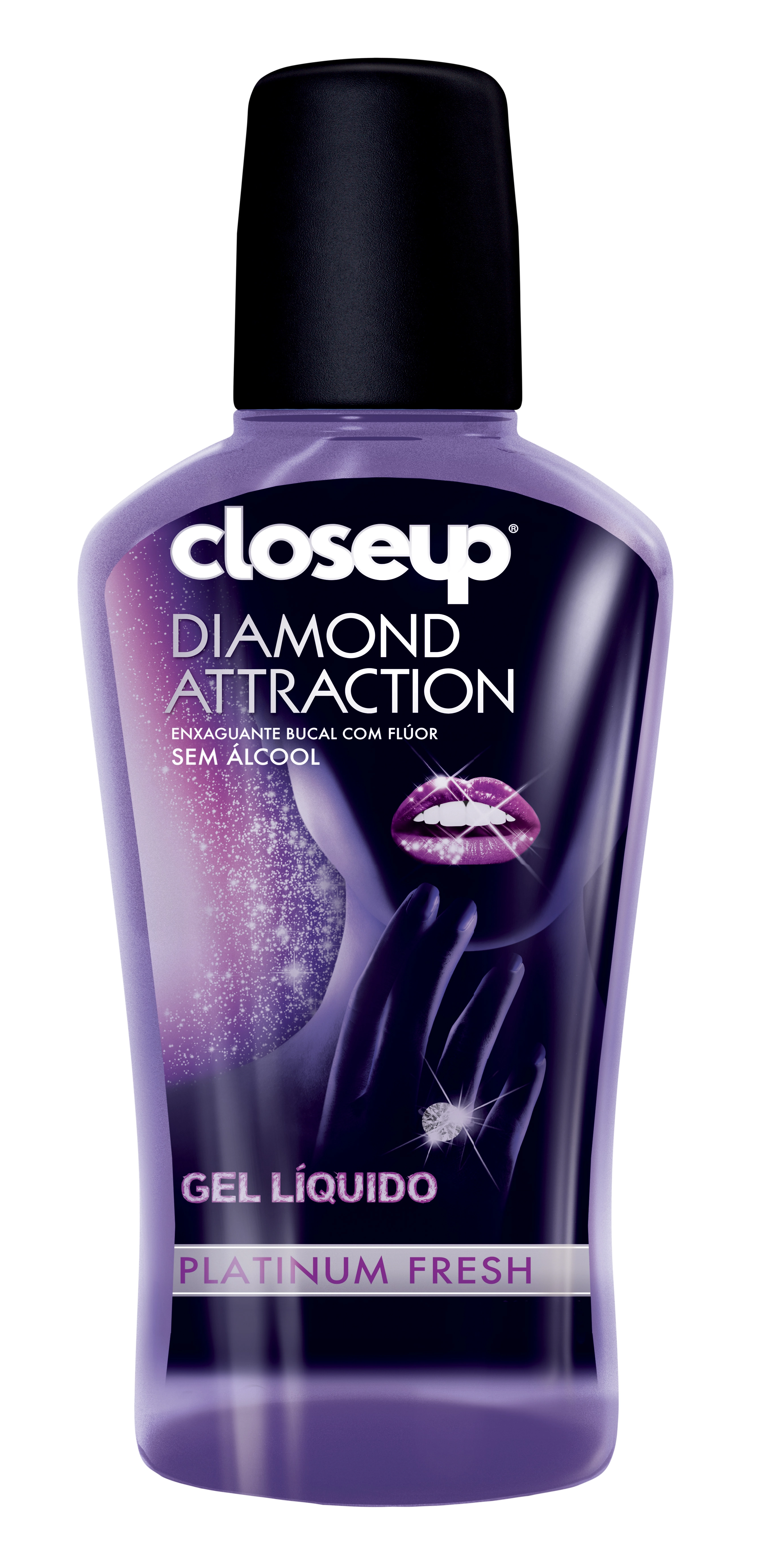 Enxaguante Bucal Com Flúor Close Up Diamond Attraction Platinum Fresh 500ml