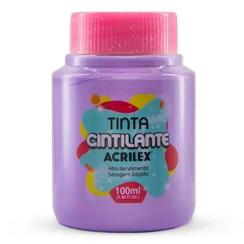 Tinta Cintilante 100ml Lilas Acrilex