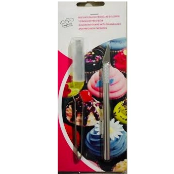 Kit Confeiteiro Bisturi C/refil E Pinca Ydh 1390