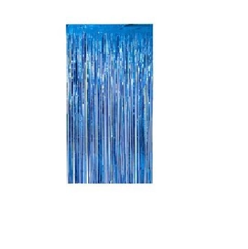 Cortina De Fita Metalizada 1x2m Azul