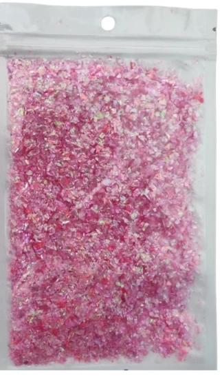 Enfeite Decorativo Para Balao Picado 15 Gramas Nacarado Rosa 1