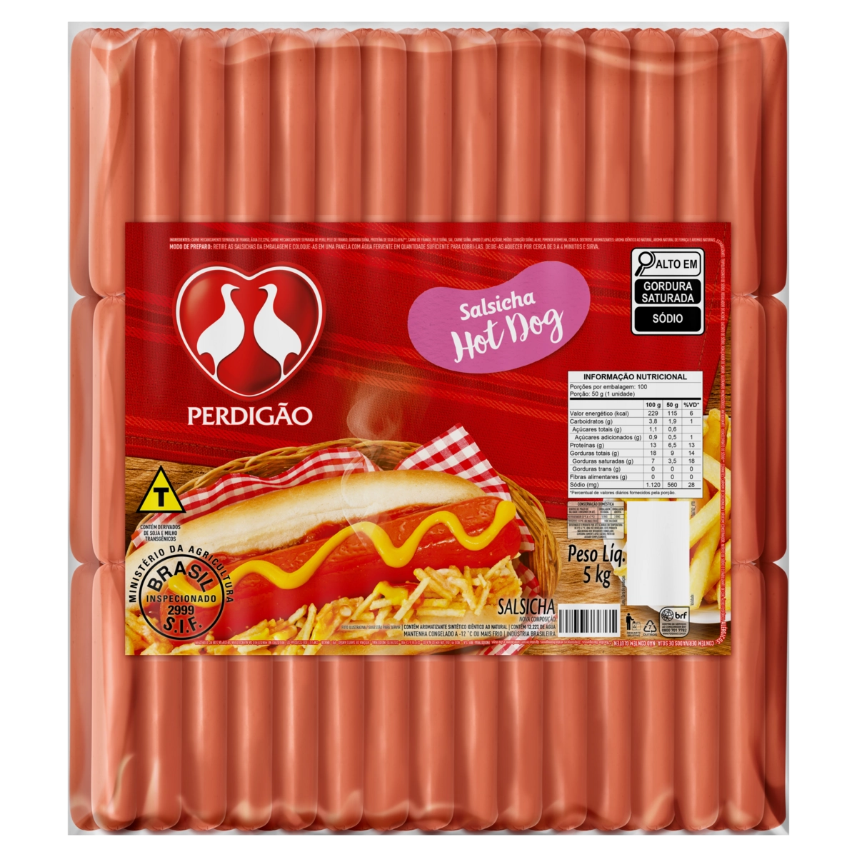 Sals Hot Dog Perdigao Shg420 Kg